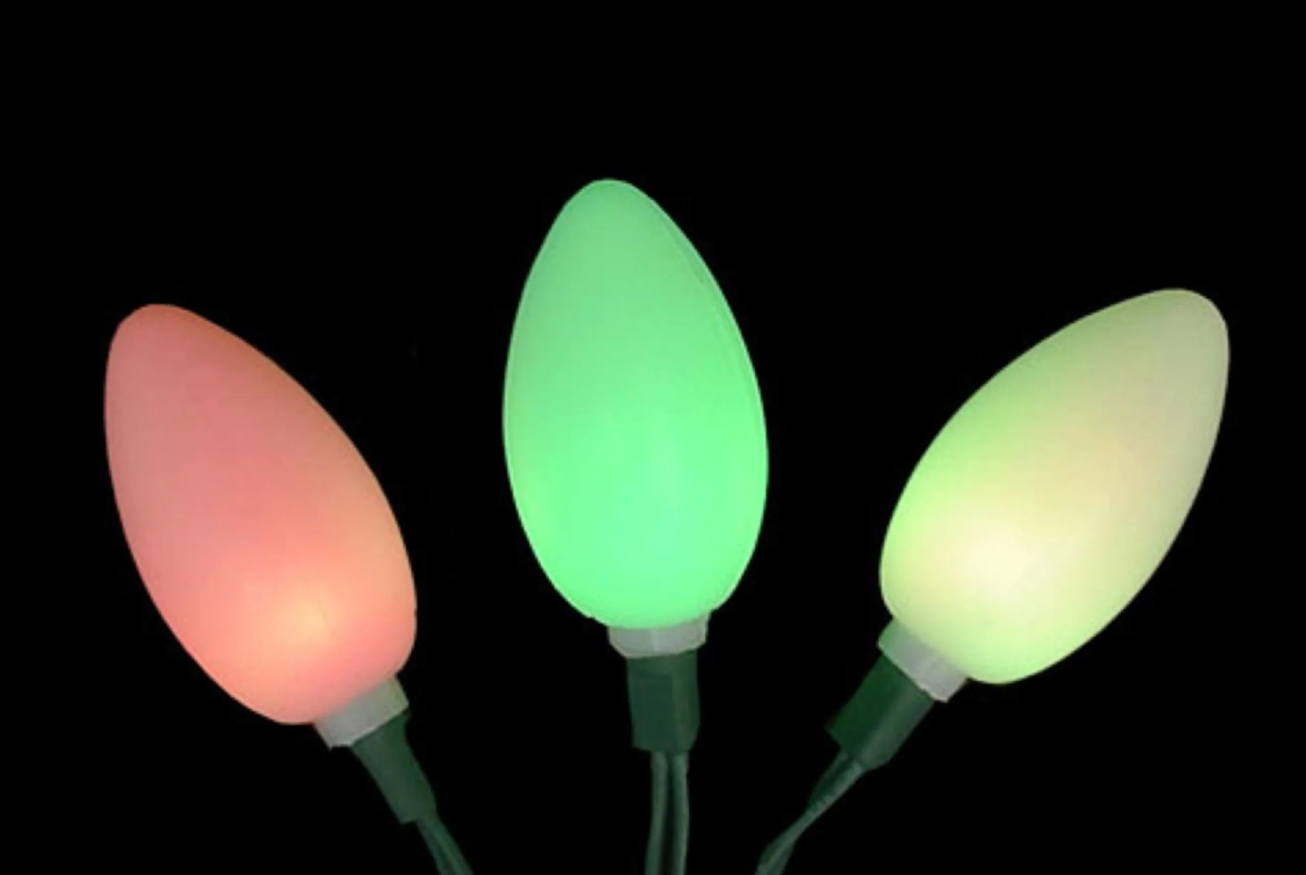 Hofert 10 Color Changing Led C9 Novelty Christmas Lights - 3.8 Ft Green Wire