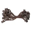 Northlight 25' Commercial C9 Christmas Light Socket Set - 12" Spacing 18 Gauge Brown Wire
