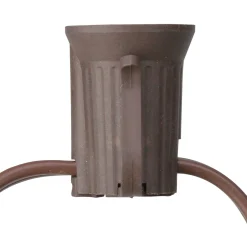 Northlight 25' Commercial C9 Christmas Light Socket Set - 12" Spacing 18 Gauge Brown Wire