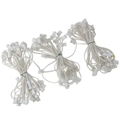 Northlight 100' Commercial C7 Christmas Light Socket Set - 18 Gauge White Wire