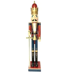 Commercial*CC Christmas Decor 5' Commercial Size King With Sword Christmas Nutcracker