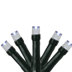 Roman 200 Cool White Usb Led Wide Angle Christmas Lights - 50 Ft Green Wire