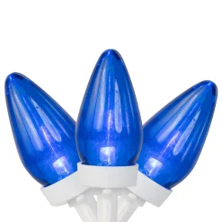 Northlight 25 Count Blue Led C7 Christmas Lights, 16 Ft White Wire