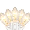 Northlight 25 Count Clear C7 Christmas Lights, 24Ft White Wire