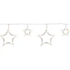 Northlight 10 Count Clear Led Twinkle Star Icicle Christmas Lights, 10.25 Ft White Wire