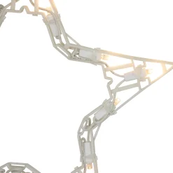 Northlight 10 Count Clear Led Twinkle Star Icicle Christmas Lights, 10.25 Ft White Wire