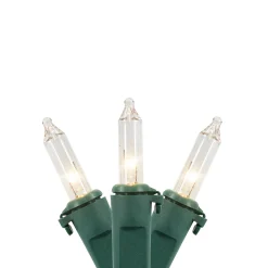 Northlight 50 Count Clear Mini Christmas Lights, 10 Ft Green Wire