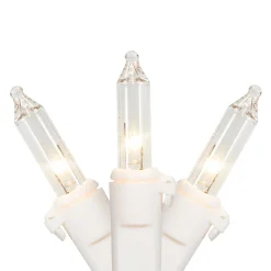 Northlight 10 Count Clear Mini Christmas Light Set, 5.5 Ft White Wire