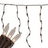 Northlight 100 Count Clear Mini Icicle Christmas Lights - 3.5 Ft Brown Wire