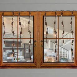 Northlight 100 Count Clear Mini Icicle Christmas Lights - 3.5 Ft Brown Wire