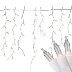 Northlight 300 Count Clear Mini Icicle Christmas Lights - White Wire