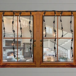 Northlight 100 Count Clear Mini Icicle Christmas Lights - 3.5 Ft Black Wire