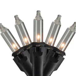 Northlight 100 Count Clear Mini Icicle Christmas Lights - 3.5 Ft Black Wire