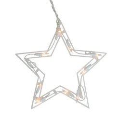 Northlight 100 Count Clear Twinkling Star Icicle Christmas Lights, 13.5 Ft White Wire