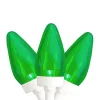 Northlight 25 Count Green Led C7 Christmas Lights, 16 Ft White Wire