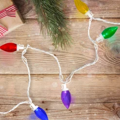 Northlight 25 Count Multi-Color Led C9 Christmas Lights, 16 Ft White Wire