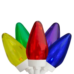 Northlight 25 Count Multi-Color Led C7 Christmas Lights, 16 Ft White Wire