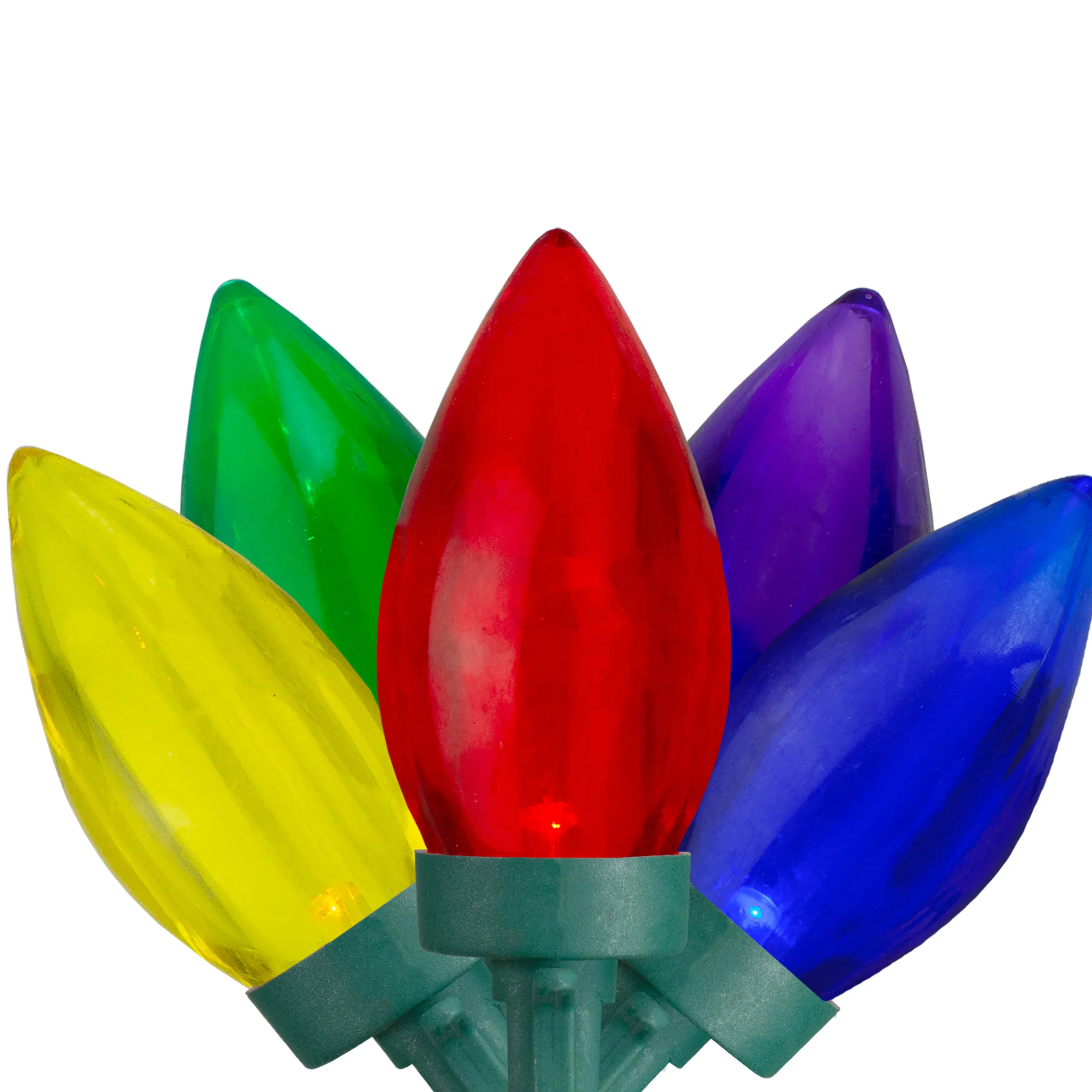 Northlight 50 Count Multi-Color Transparent Led C9 Christmas Lights, 17 Ft Green Wire