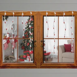 Northlight 100 Count Orange Mini Icicle Christmas Lights - 3.5 Ft White Wire