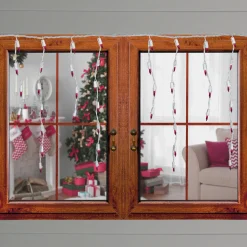 Northlight 100 Count Pink Mini Icicle Christmas Lights - 3.5 Ft White Wire