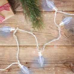 Northlight 25 Count Pure White Led C9 Christmas Lights, 16 Ft White Wire