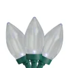 Northlight 50 Count Pure White Led C9 Christmas Lights, 20.25 Ft Green Wire