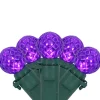 Northlight 50 Count Purple Led G12 Berry Christmas Lights, 15.9 Ft Green Wire