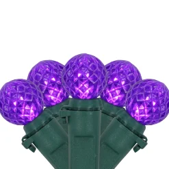 Northlight 50 Count Purple Led G12 Berry Christmas Lights, 15.9 Ft Green Wire