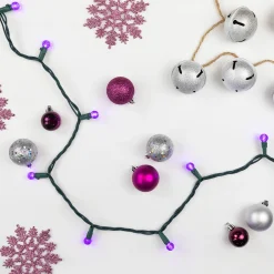 Northlight 50 Count Purple Led G12 Berry Christmas Lights, 15.9 Ft Green Wire