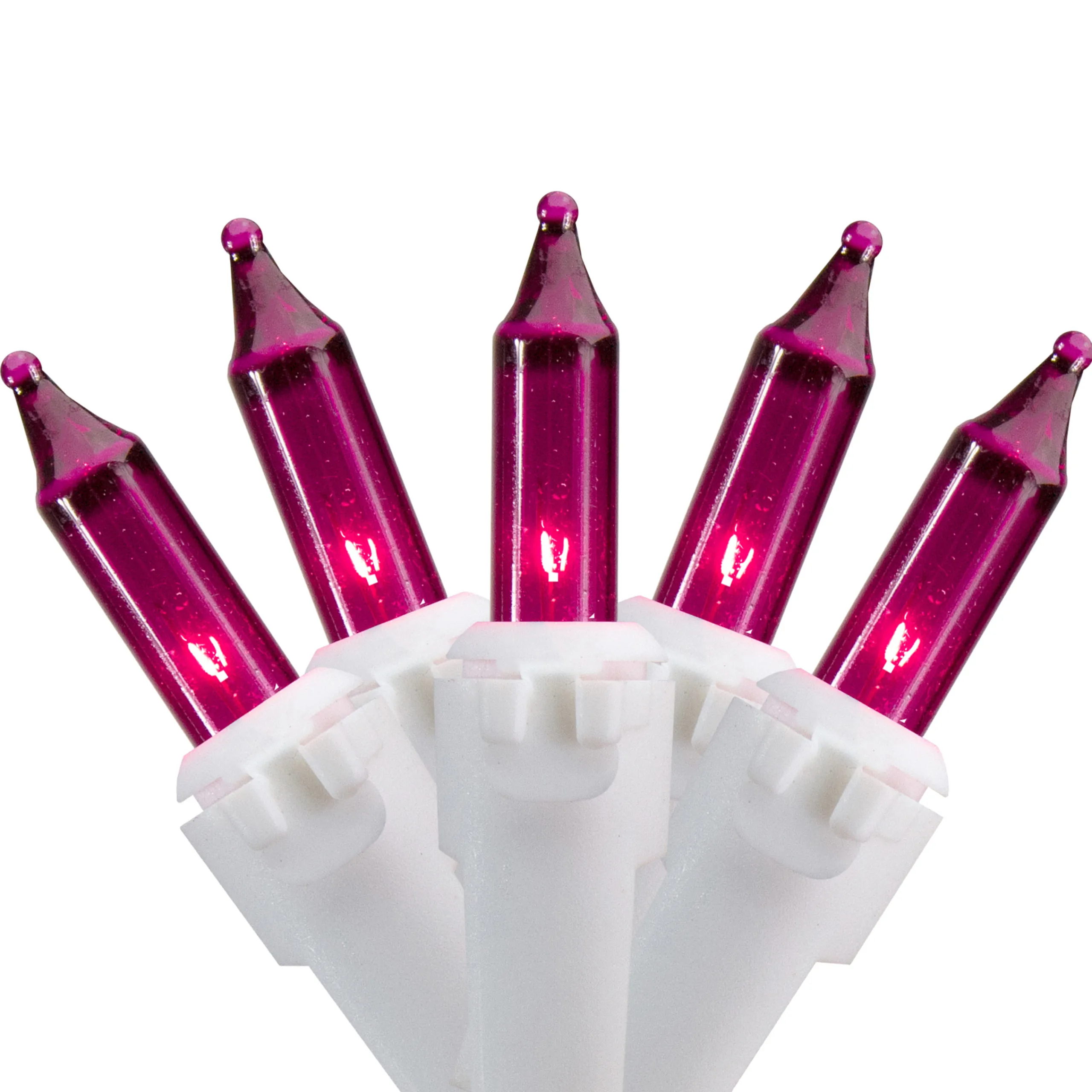 Northlight 100 Count Purple Mini Icicle Christmas Lights - 3.5 Ft White Wire