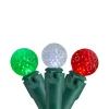Northlight 50 Count Red, Green And White Led G12 Berry Christmas Lights, 15.9 Ft Green Wire
