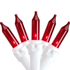 Northlight 100 Count Red Mini Icicle Christmas Lights - 3.5 Ft White Wire