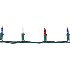 Northlight 100 Count Red, White And Blue 4Th Of July String Lights, 20 Ft Green Wire