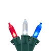 Northlight 50 Count Red, White And Blue Led Mini 4Th Of July Lights - 15.5 Ft Green Wire