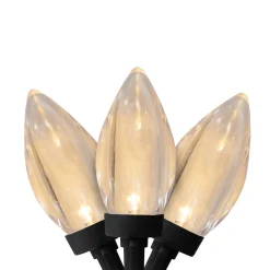 Northlight 25 Count Warm White Led C9 Christmas Lights, 16 Ft Black Wire