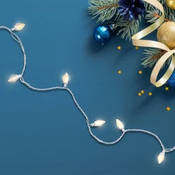 Northlight 25 Count Warm White Led C7 Christmas Lights, 16 Ft White Wire