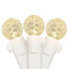 Northlight 50 Count Warm White Led G12 Berry Mini Christmas Lights, 15.9 Ft White Wire