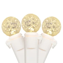 Northlight 50 Count Warm White Led G12 Berry Mini Christmas Lights, 15.9 Ft White Wire