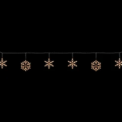 Northlight 150 Count White Snowflake Icicle Christmas Lights, 8.5 Ft White Wire