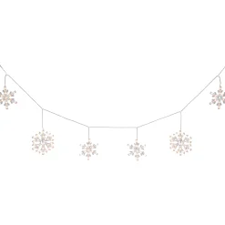Northlight 150 Count White Snowflake Icicle Christmas Lights, 8.5 Ft White Wire