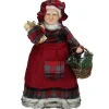 Santa Figures*Northlight 16" Country Mrs Claus With Basket And Gift Christmas Figure