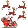 Party Supplies*Beistle 60 Counts Red And White Vintage Christmas Santa And Sleigh Cutouts 17.75"