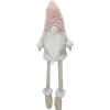 Gnomes*Northlight 24" Cream And Pink Sitting Christmas Gnome With Dangling Legs