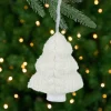 Northlight Trees & Wreaths>6" Cream Cable Knit Christmas Tree Shaped Ornament