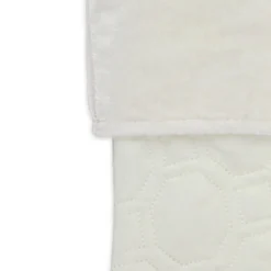 Stockings*Northlight 18" Cream White Quilted Christmas Stocking With A Velvet Cuff