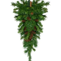 Unlit Teardrops*Northlight 34" Dakota Red Pine Artificial Christmas Swag With Pine Cones - Unlit
