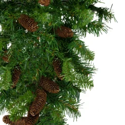 Unlit Teardrops*Northlight 34" Dakota Red Pine Artificial Christmas Swag With Pine Cones - Unlit