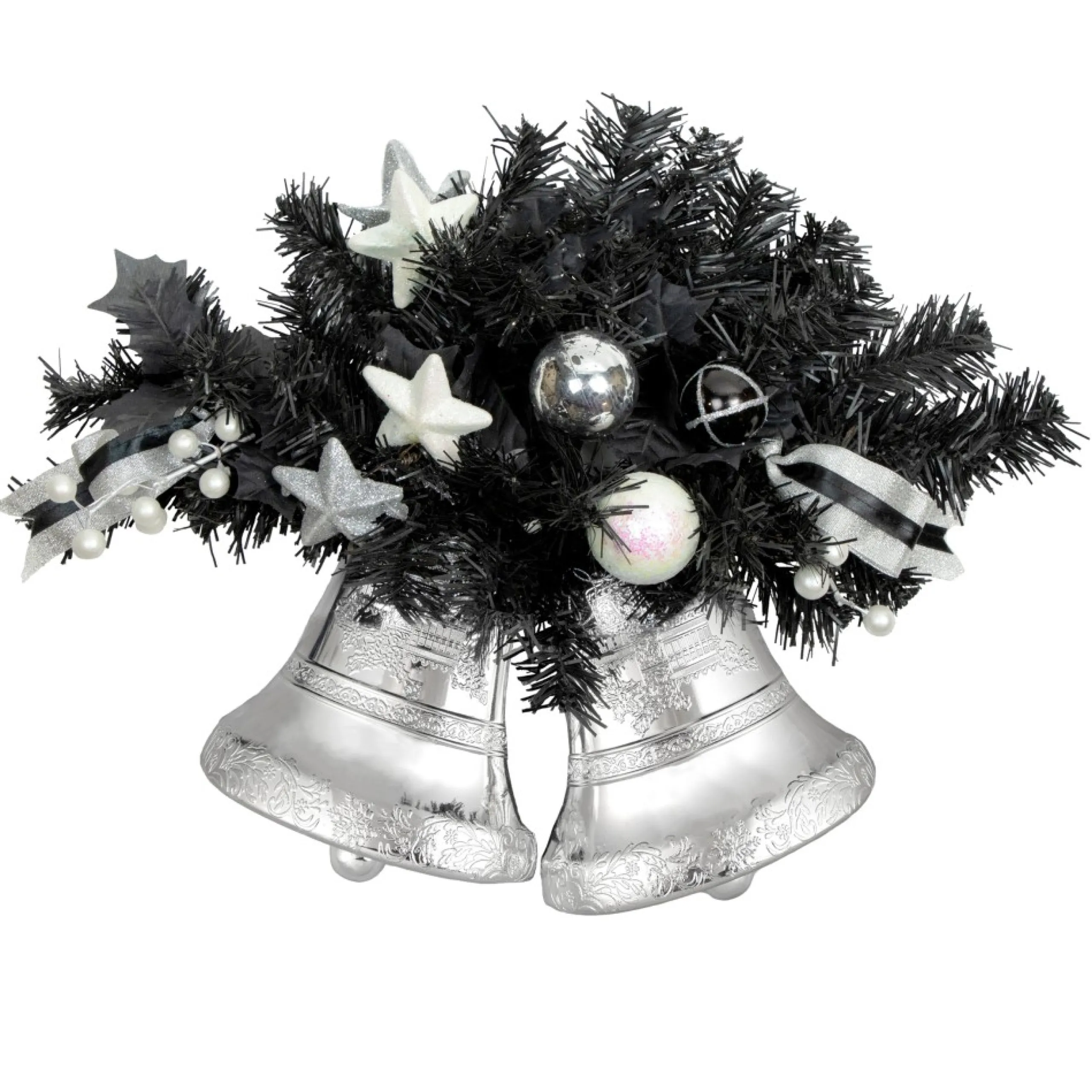 Unlit Swags*Northlight 18" Decorated Black Pine Artificial Christmas Swag With Bells