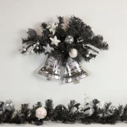 Unlit Swags*Northlight 18" Decorated Black Pine Artificial Christmas Swag With Bells