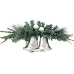 Unlit Swags*Northlight 18" Decorated Pine Artificial Christmas Swag With Silver Bells